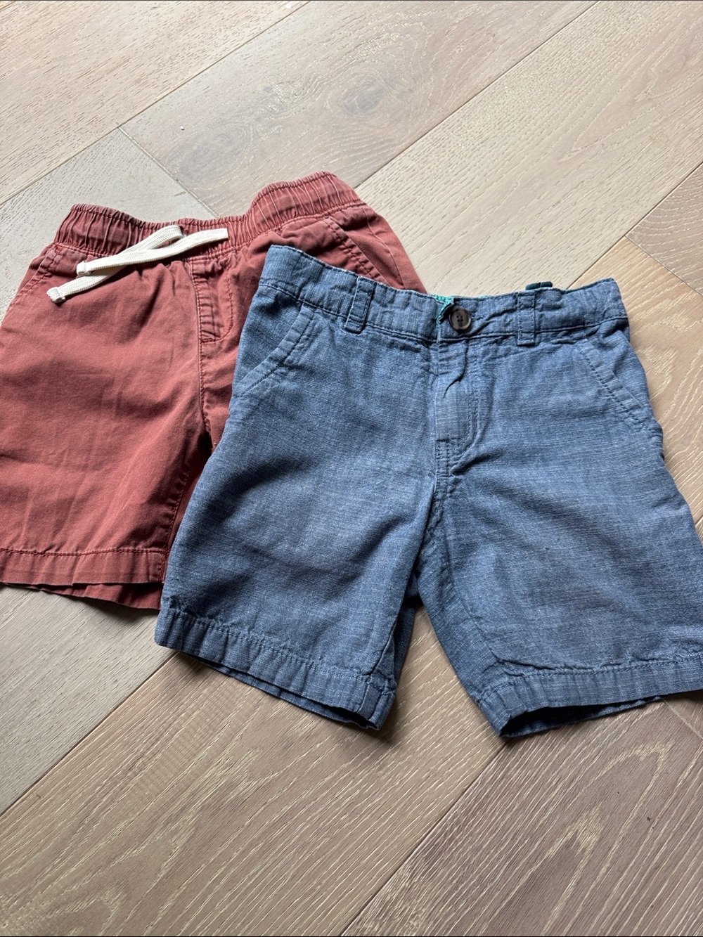 Cat & Jack Blue and Old Navy Rust Orange Kids Shorts